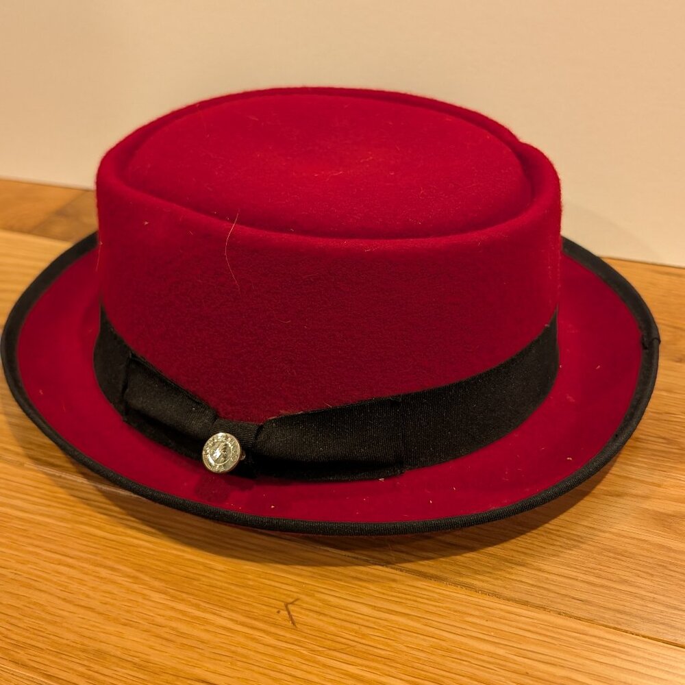 Men's Red Daddy's Pork Pie Hat